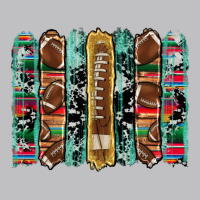 Football Serape Cowhide Turquoise Glitter  Brushstrokes Long Sleeve Tee | Teevron