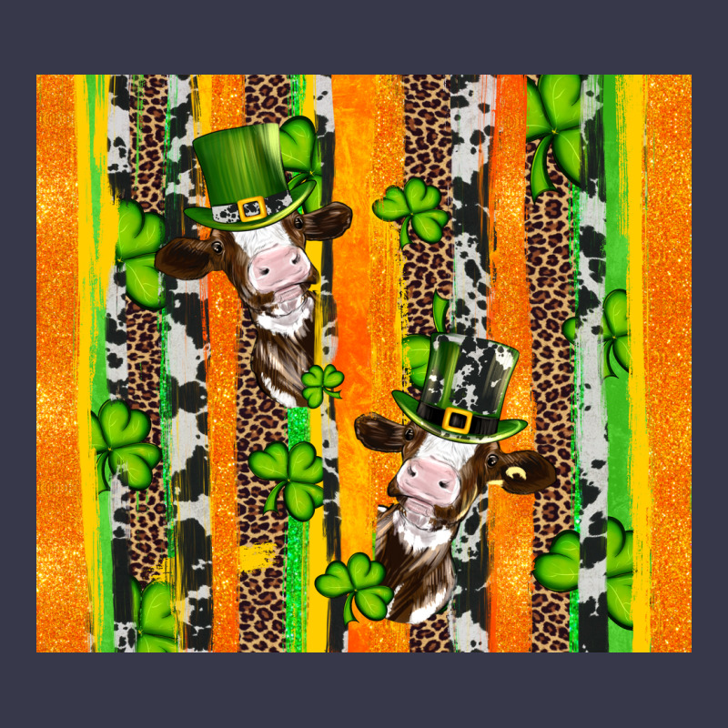 St Patricks Cow And Shamrock With Cowhide Long Sleeve Tee by Artiststas | Teevron