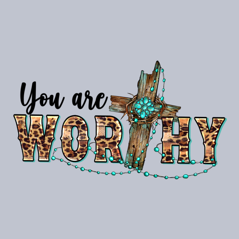 You Are Worthy Cross Premium Hoodie by BarkalooDesign | Teevron