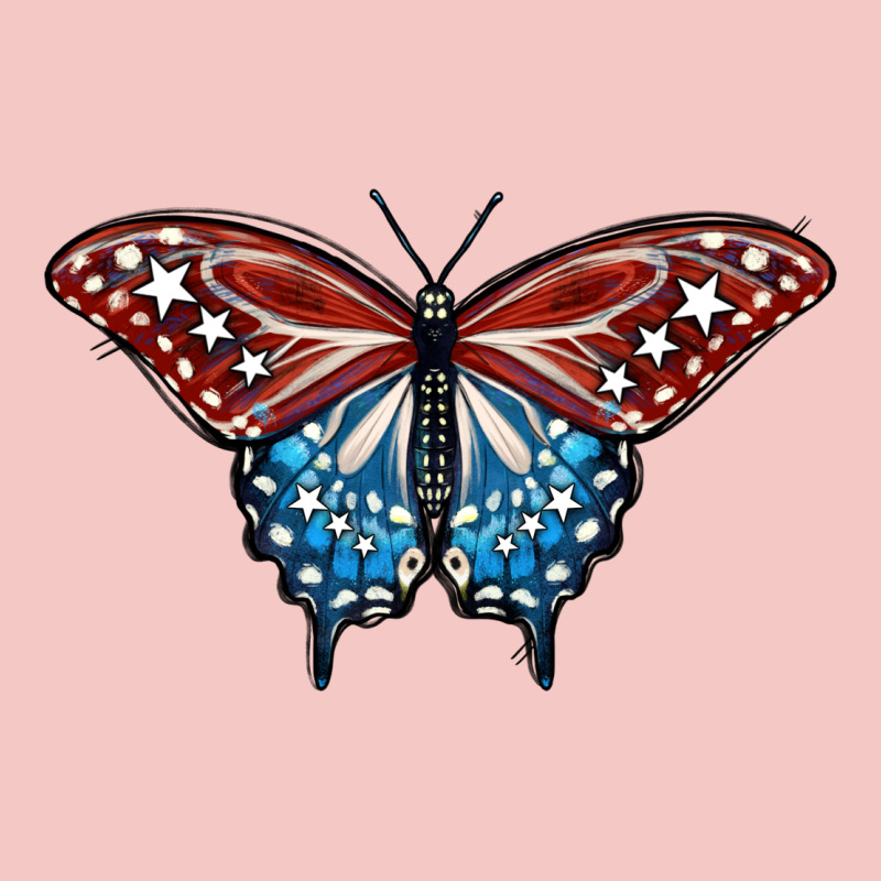 Patriotic American Butterfly Urban Heavy Tee by LillyAllenDesigns | Teevron