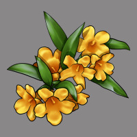 Yellow Jessamine Flower Illustrations Vintage Tee | Teevron