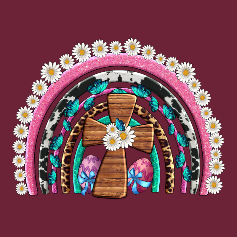 Easter Cross Daisy Egg Rainbow Long Sleeve Tee by Artiststas | Teevron