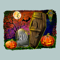 Headstone And Coffin Background Heavy Core Tee | Teevron