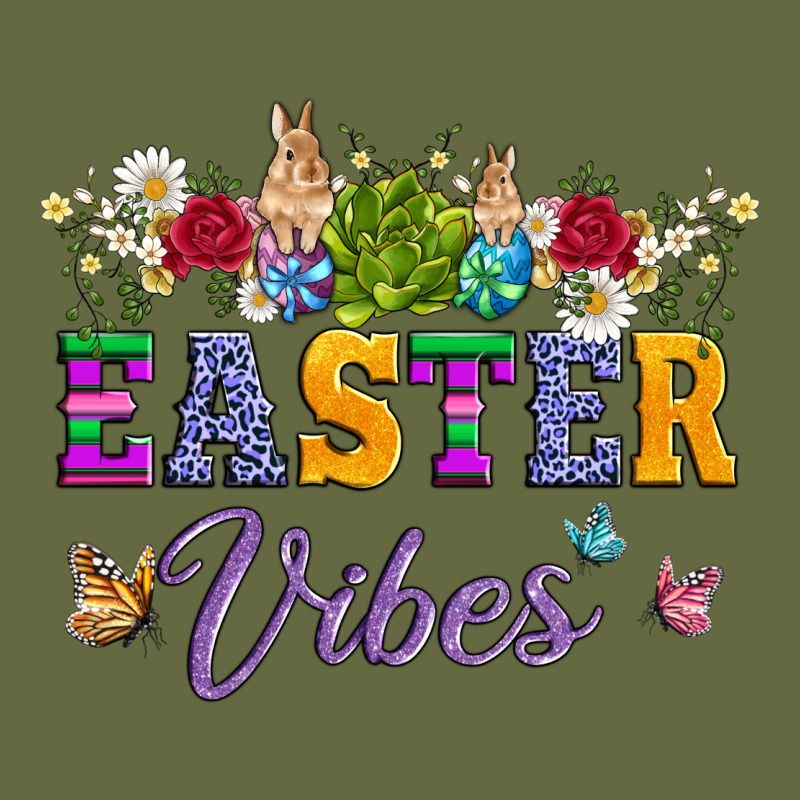 Easter Vibes And Butterfly With Bunny And Flowers Long Sleeve Tee by Artiststas | Teevron