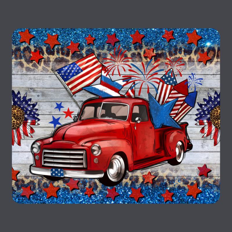 American Truck 4th Of July Mousepad Classic Tee by BarkalooDesign | Teevron