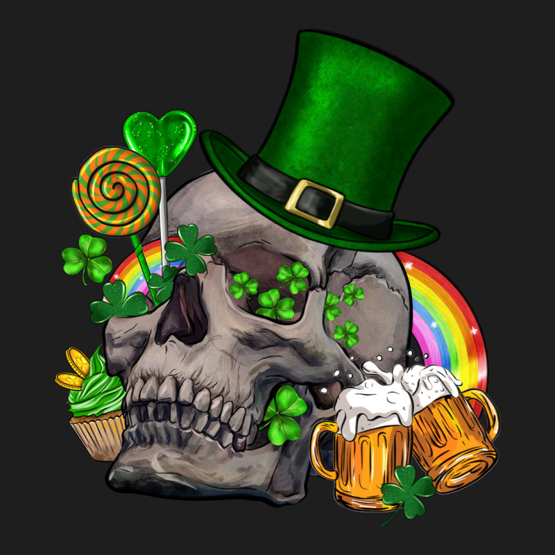 St Patrick's Day Boho Skull Classic Tee by FaDigitalArtStudio | Teevron