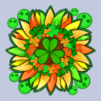Sunflower With St Patricks Smiley Face And Shamrock With Glitter Long Sleeve Tee | Teevron