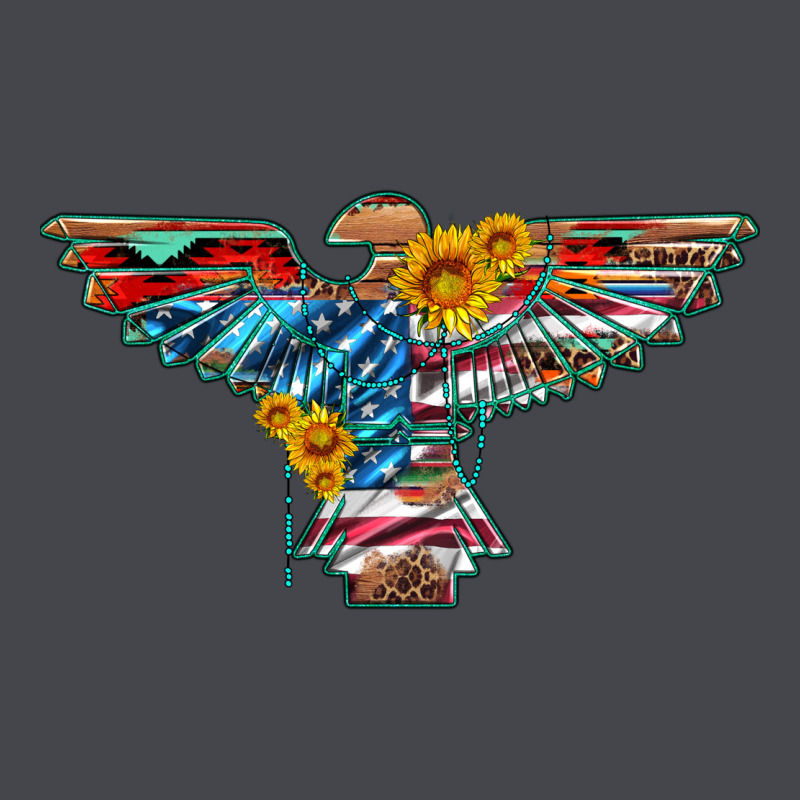 Thunderbird With Usa Flag And Sunflowers Long Sleeve Tee by Artiststas | Teevron