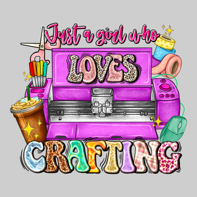 Just A Girl Who Loves Crafting Premium Tee by CowhideDigitalArt | Teevron