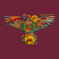 Thunderbird  Wild Soul With Sunflower Serape Aztec Long Sleeve Tee | Teevron