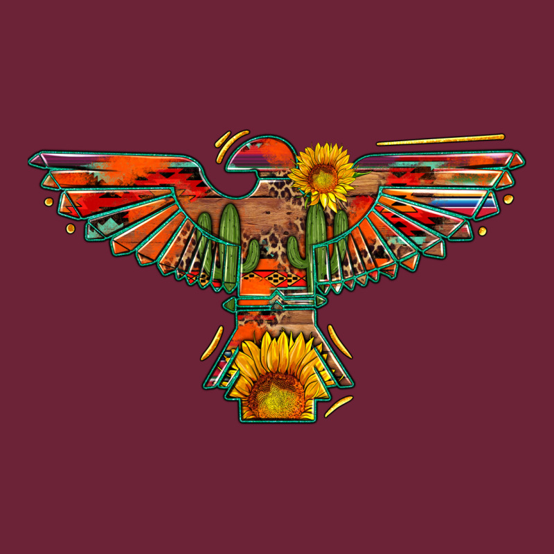 Thunderbird  Wild Soul With Sunflower Serape Aztec Long Sleeve Tee by Artiststas | Teevron