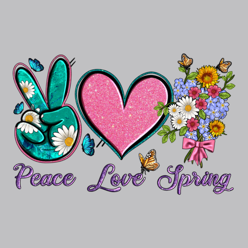 Peace Love Springwith Flowers And Butterfly Long Sleeve Tee by Artiststas | Teevron