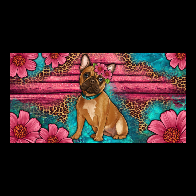 French Bulldog Floral License Plate Long Sleeve Tee by Artiststas | Teevron