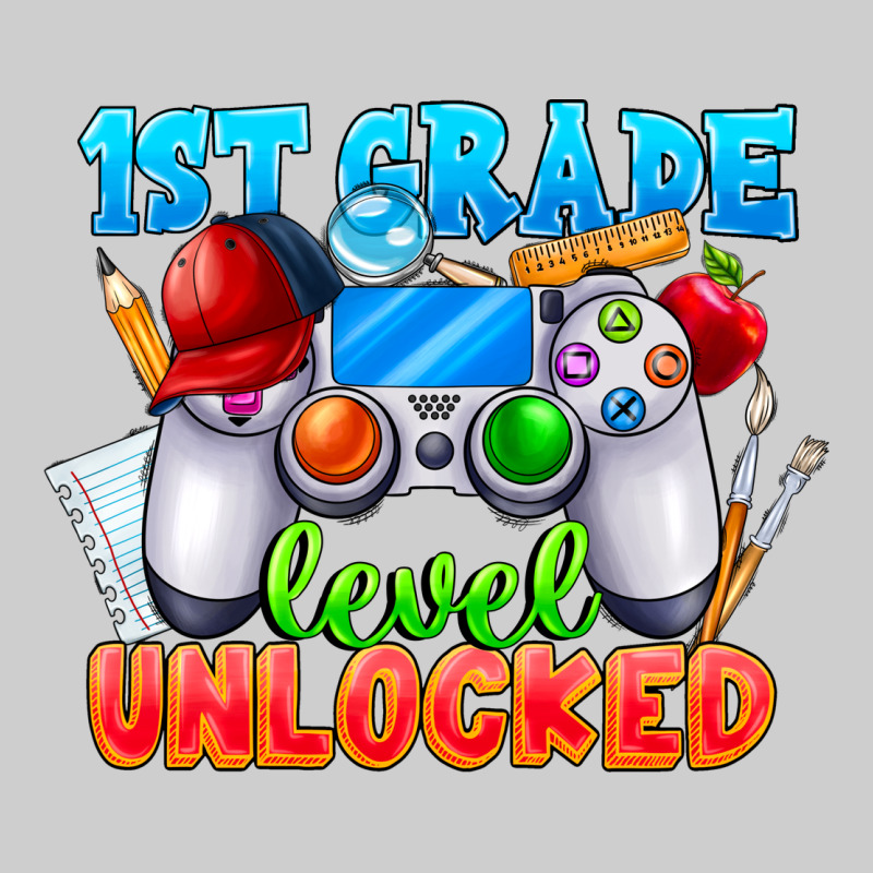 1st Grade Level Unlocked Premium Tee by CowhideDigitalArt | Teevron