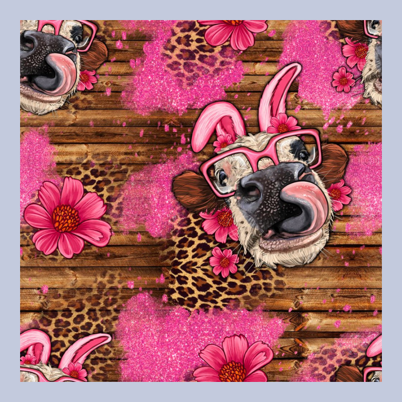 Easter Heifer With Bunny Ears Seamless Pattern Long Sleeve Tee by Artiststas | Teevron