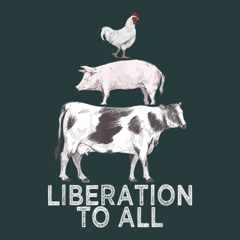 Liberation To All Vegan Vegetarian Food Animal Love Premium Hoodie by PixelWave | Teevron