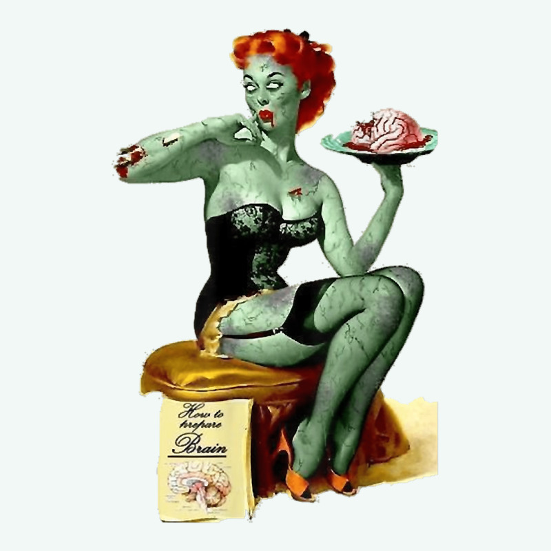 Zombie Pin Up Girl Halloween Premium Hoodie by Craftify | Teevron