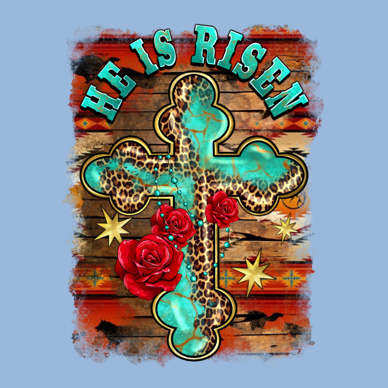 He Is Risen Cross With Roses Background Premium Hoodie by BarkalooDesign | Teevron