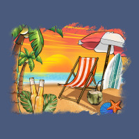 Sunset Beach Background Vintage Hoodie | Teevron