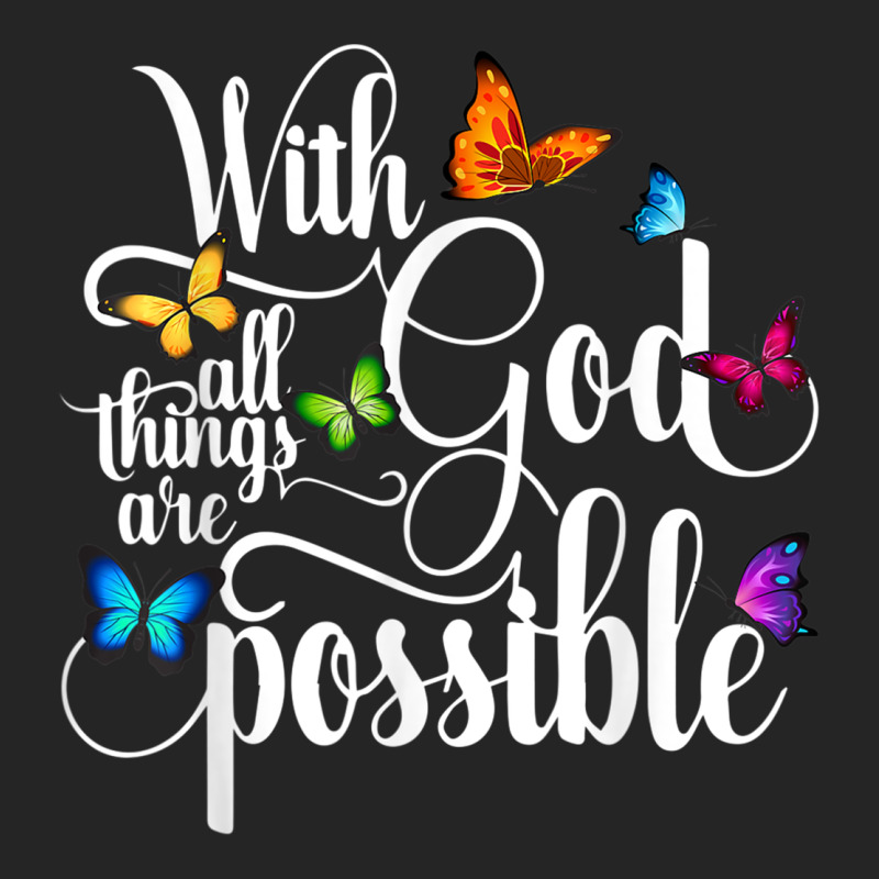 With God All Things Are Possible  Religious Butterfly Art Premium Hoodie by InspiraDesign | Teevron