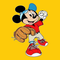 Micky-playing-baseball-cartoon-illustration-- Premium Hoodie | Teevron