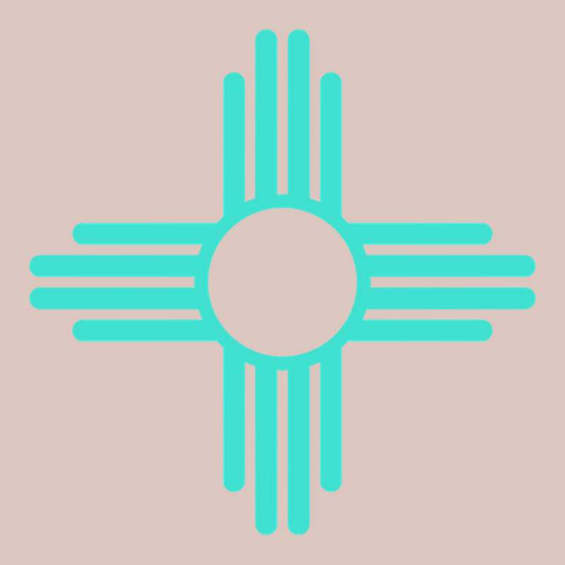 New Mexico Zia Sun In Turquoise Blue Premium Hoodie by PixelFlow | Teevron