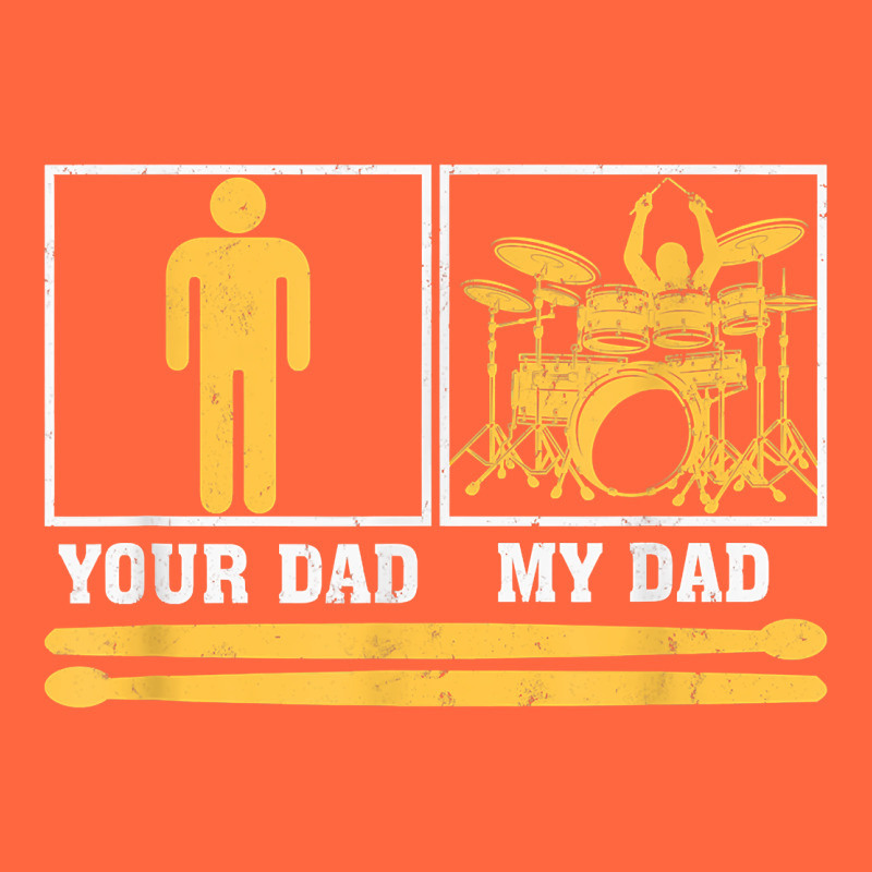 Mens My Dad Is A Drummer Your Dad Not Drum Player Father's Day T Shirt Premium Hoodie by SnappyArt | Teevron