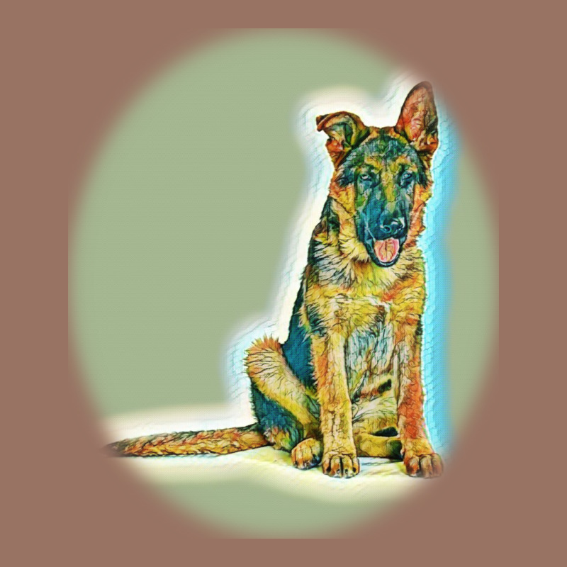 German Shepherd Isolated On Whot. Premium Hoodie by SnappyArt | Teevron