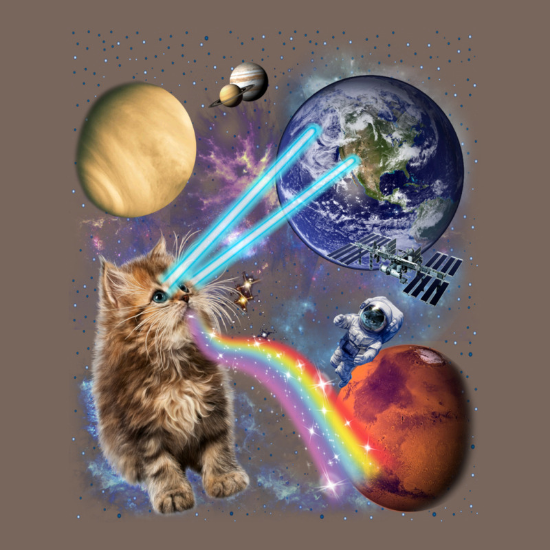 Fluffy Kitten Shoot Laser Rainbow Space Galaxy, Cat Gifts Premium Hoodie by SnappyArt | Teevron