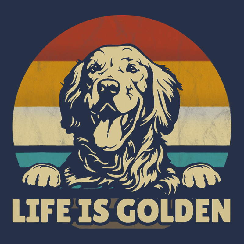Golden Retriever Dog Life Is Golden Retro Vintage Premium Hoodie by ArtMosaic | Teevron