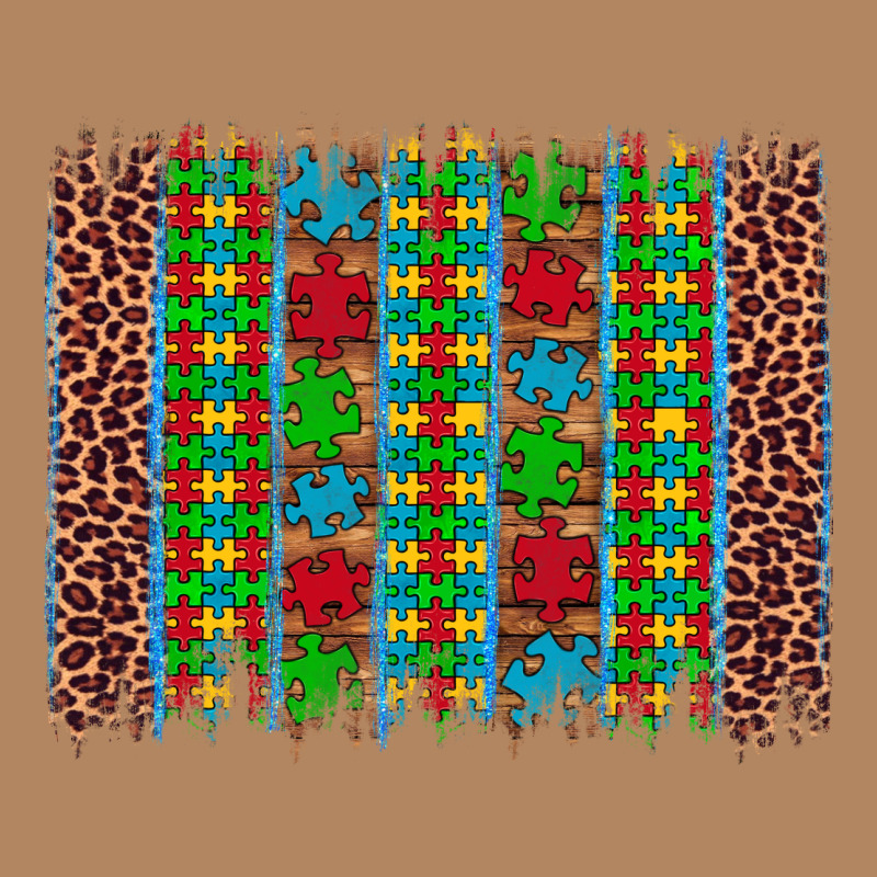 Autism Awareness Leopard Puzzle Brush Stroke Long Sleeve Tee by Artiststas | Teevron