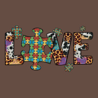 Love Autism Awareness Leopard Cowhide Long Sleeve Tee | Teevron