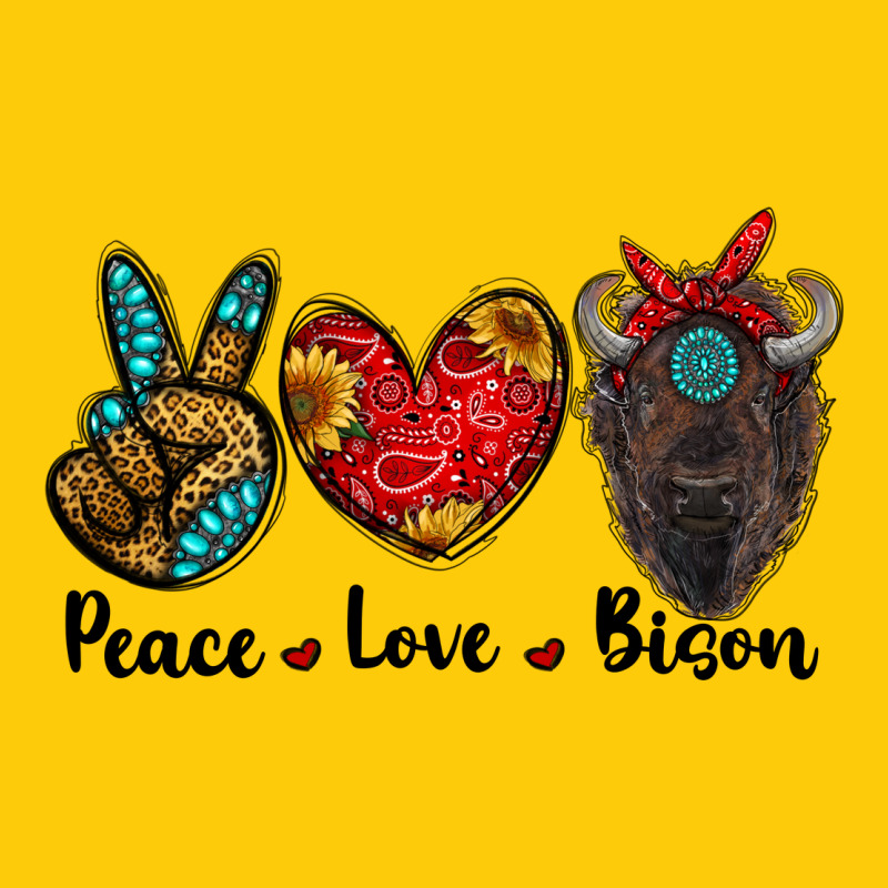 Peace Love Bison Premium Hoodie by RanaPortraitStore | Teevron