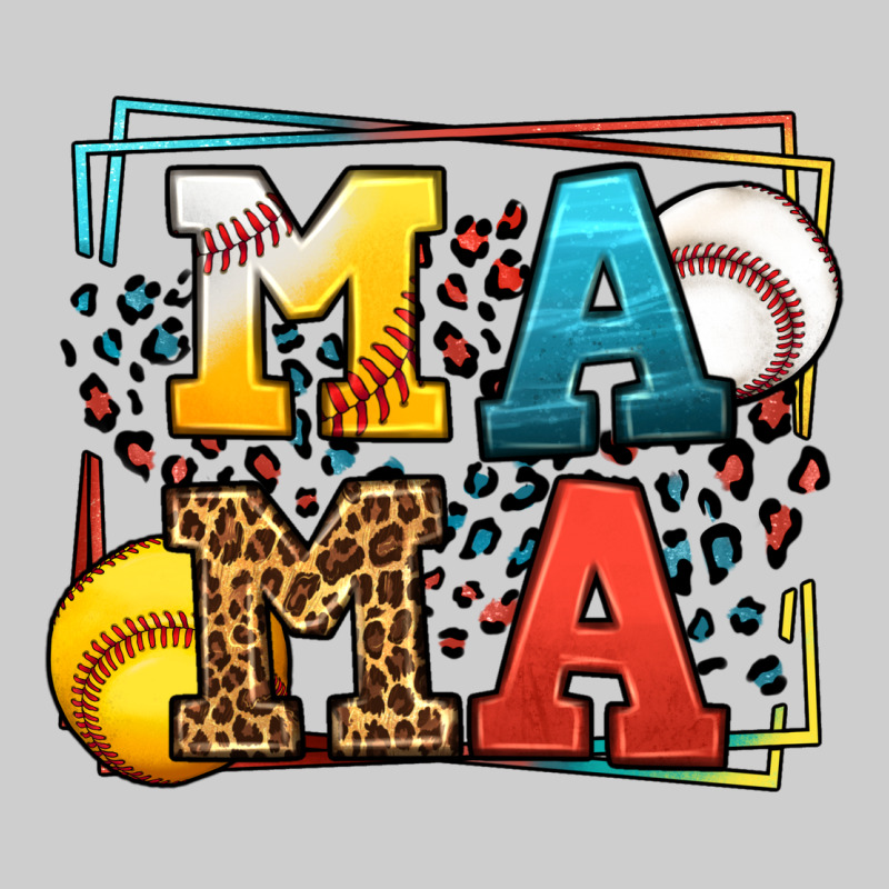 Leopard Softball And Baseball Mama Mother's Day Premium Tee by LillyAllenDesigns | Teevron