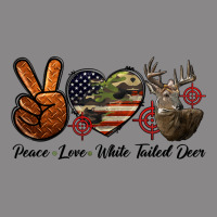 Peace Love White Tailed Deer Vintage Tee | Teevron
