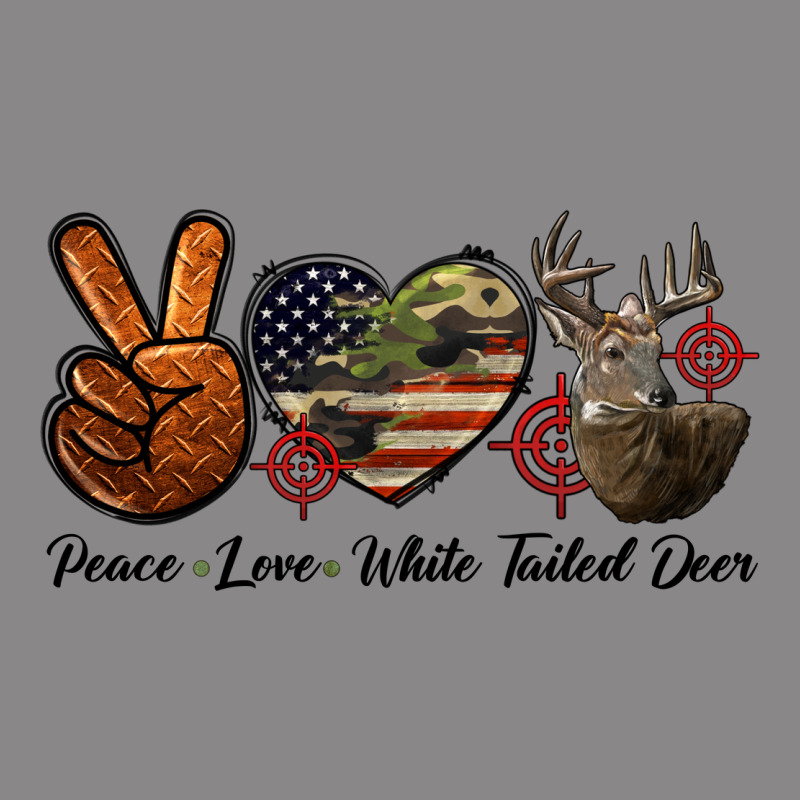 Peace Love White Tailed Deer Vintage Tee by LillyAllenDesigns | Teevron