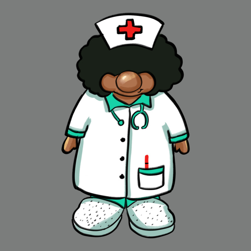 African Nurse Gnome Afro Hair Premium Hoodie by BarkalooDesign | Teevron