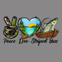 Camouflage Peace Love Striped Bass Vintage Tee | Teevron