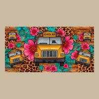 School Bus Leopard Gemstone License Plate Long Sleeve Tee | Teevron