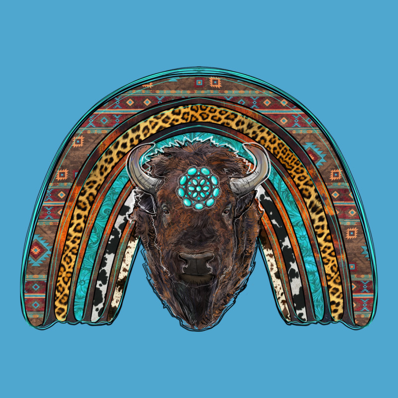 Western Rainbow With Bison Premium Hoodie by RanaPortraitStore | Teevron