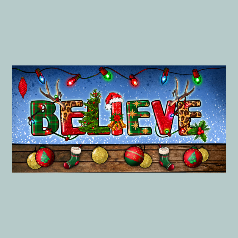 Christmas Believe License Plate Heavy Core Tee by BundleAndBundleShop | Teevron