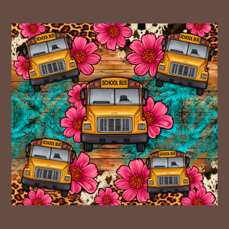 School Bus Leopard Cowhide Long Sleeve Tee by Artiststas | Teevron