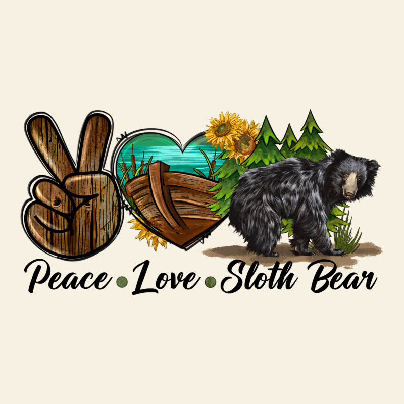 Peace Love Sloth Bear Vintage Tee by LillyAllenDesigns | Teevron