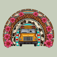School Bus Leopard Cowhide Rainbow Long Sleeve Tee | Teevron
