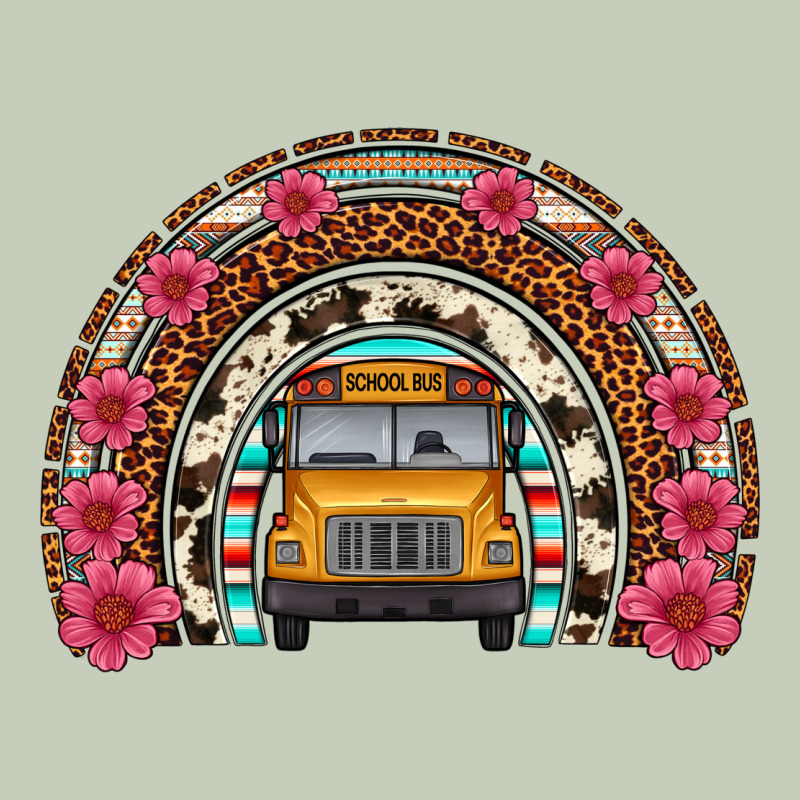 School Bus Leopard Cowhide Rainbow Long Sleeve Tee by Artiststas | Teevron