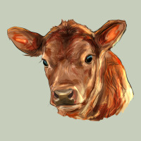Red Angus Calf Face Ladies Tee | Teevron
