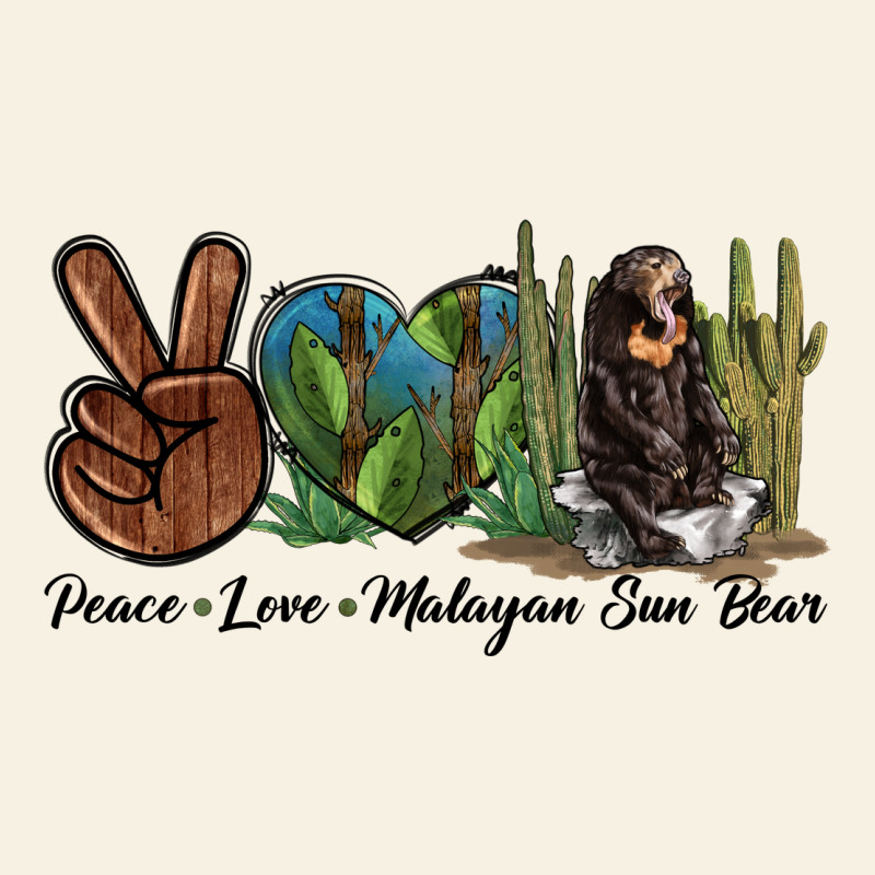Peace Love Malayan Sun Bear Vintage Tee by LillyAllenDesigns | Teevron