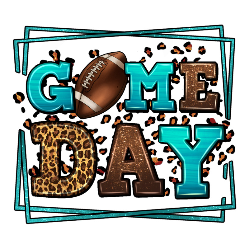 Game Day American Football Leopard Frame Premium Tee by LillyAllenDesigns | Teevron