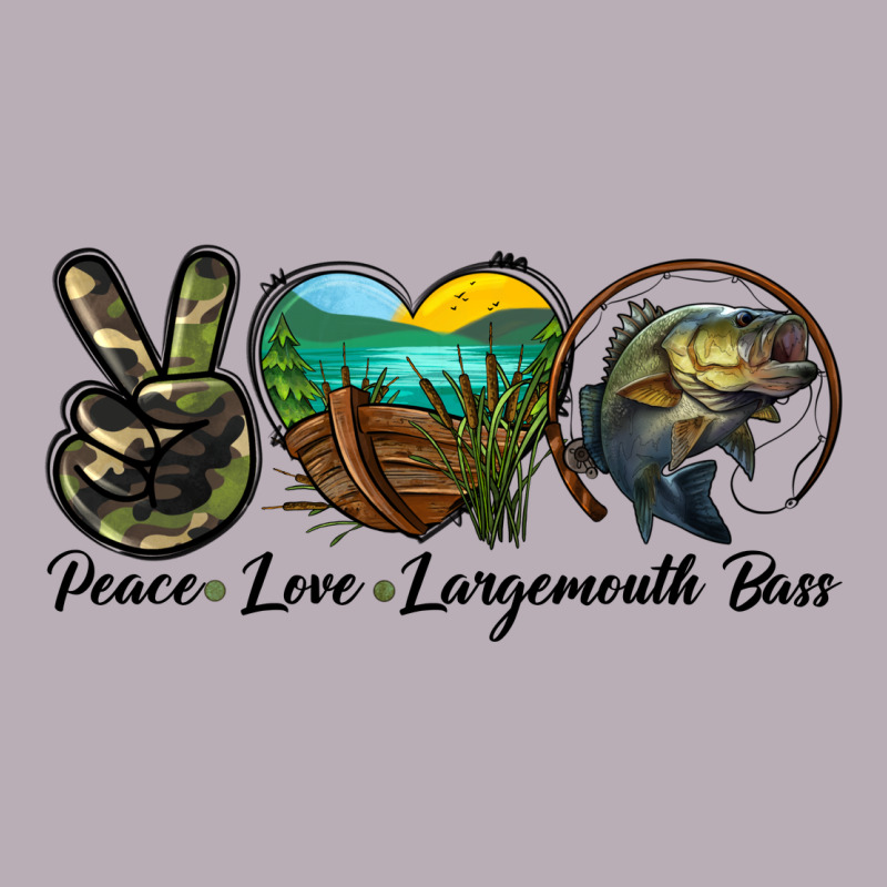 Peace Love Largemouth Bass Vintage Tee by LillyAllenDesigns | Teevron