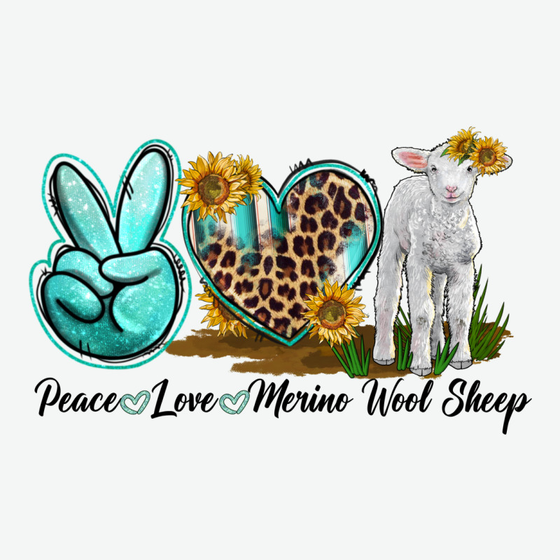 Peace Love Merino Wool Sheep Urban Heavy Tee by LillyAllenDesigns | Teevron